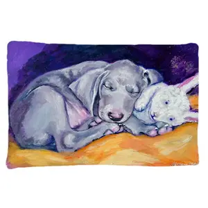 Carolines Treasures  Weimaraner Snuggle Bunny Fabric Standard Pillowcase
