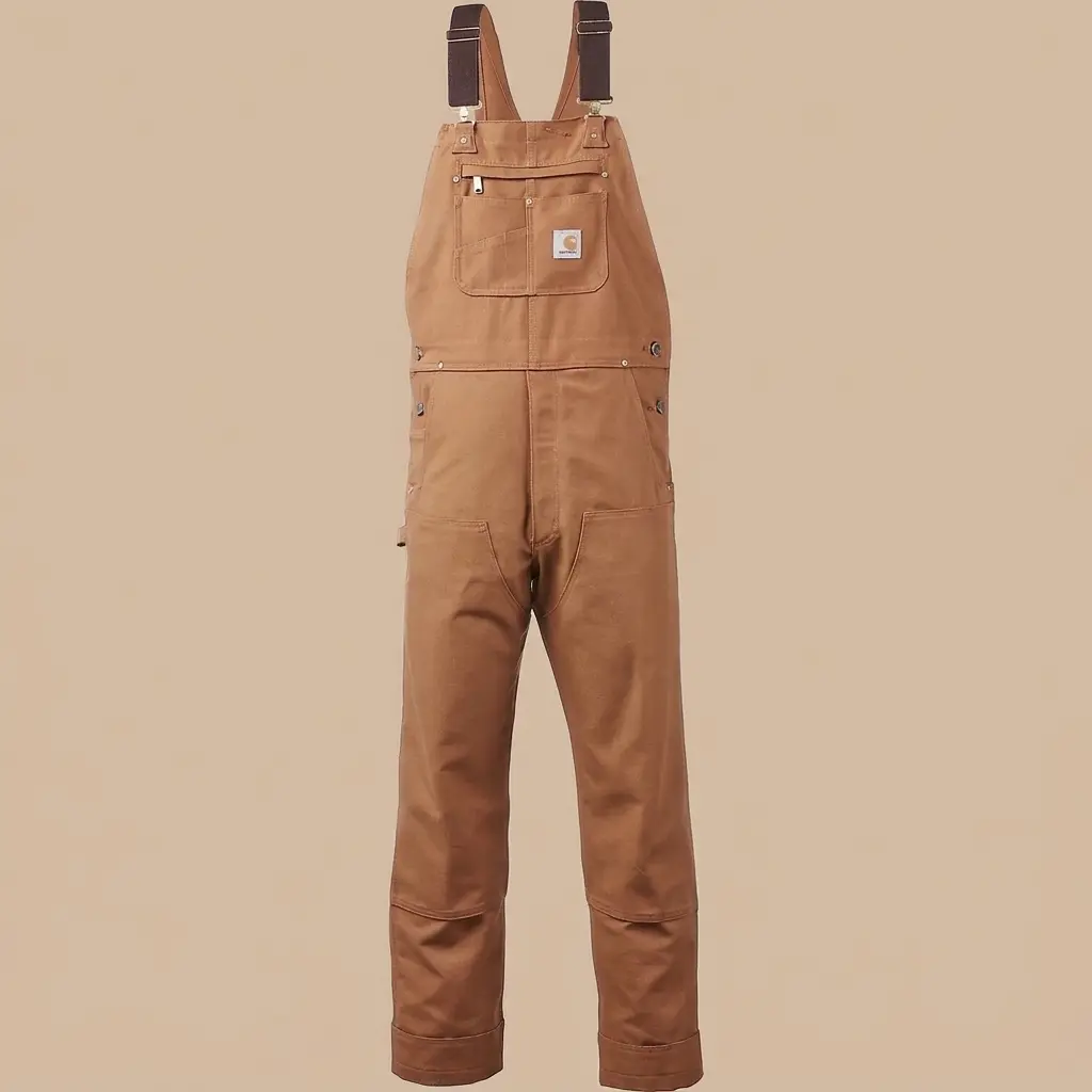 Men’s Functional Bib Cargo Coveralls, Adjustable Shoulder Straps Heavy Utility Jumpsuit, Fit for Job Work and Street Styling