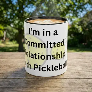 Committed Relationship with Pickleball Mug | Accent Coffee Mug 11oz 15oz