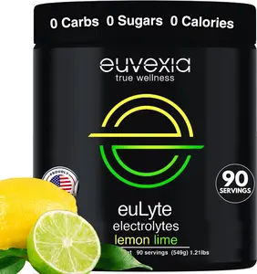 Dr Ekberg euLyte Instant Hydration Electrolytes Powder Zero Sugar Carb Calorie Lemon Lime Drink Mix 80 Minerals Magnesium Potassium Calcium Trace Minerals Fasting Keto Stevia 90 Servings - Healthcare, Vitamin