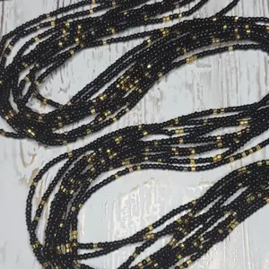 Beauty Black & Gold Waistbeads African Waist