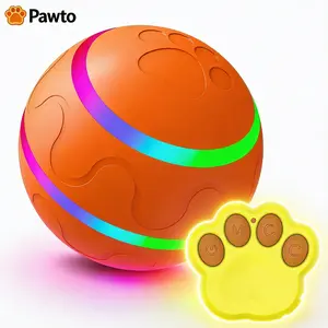 Pawto Interactive Dog Toy Ball with Remote Control Durable Motion Activated Automatic Rolling USB Rechargeable Spring Ball for Small Medium Large Dogs