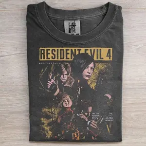 Resident Evil 4 Remake Shirt, Leon Kennedy Vintage Bootleg Tee, Ada Wong Retro 90s Graphic Shirt, Survival Horror Video Game Shirt