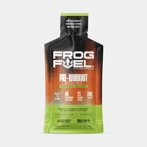 Frog Fuel Ultra Pre-Workout Shot & Energy Gel with 80mg Caffeine - Mixed Berry - 24 Pack 1.2oz Shots High Protein Beverage Collagen Sport