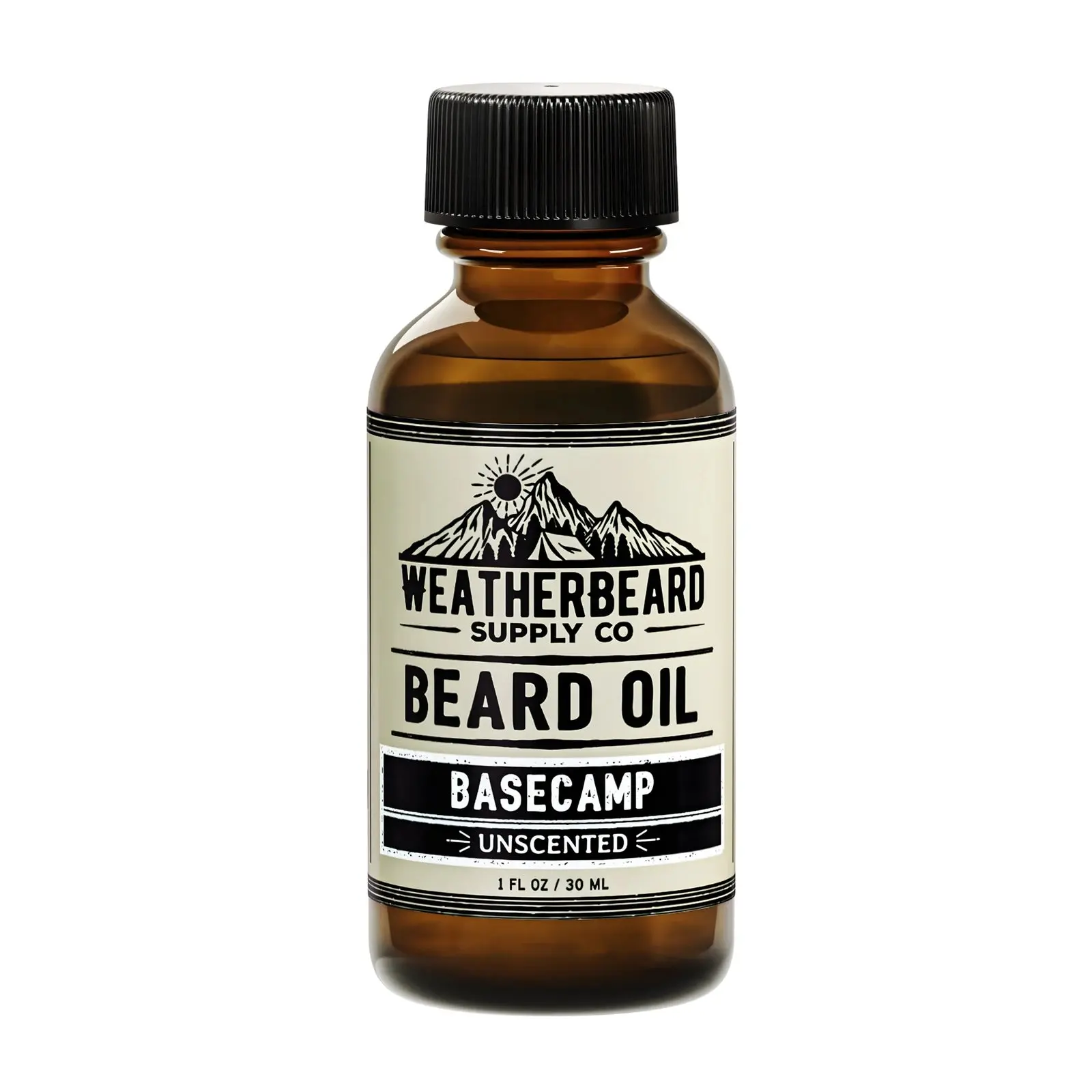 Basecamp Beard Oil Unscented, Fragrance-Free - Fast Absorbing Formula for Soft & Manageable Beards