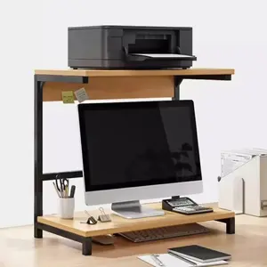 2-Tier Computer Monitor Riser Printer Stand Monitor Desktop Stand Desktop Storage Rack for Printer Desktop Computer Laptops and Monitor