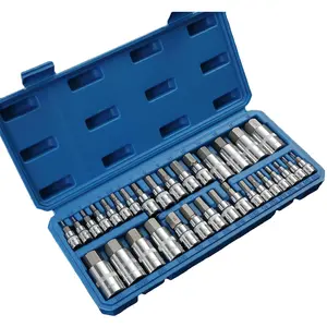 32 Piece Hex Bit Socket Tool Set, Socket Hand Tools Kit with Case, 1/4", 3/8", & 1/2" Drive, SAE & Metric Allen Socket Set, Allen Key Socket Set