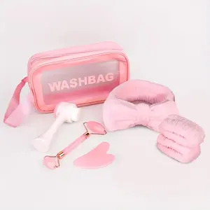 7-Piece Facial Cleansing Massage Set, Facial Beauty Massagers, Includes Silicone Face Cleansing Dual-Head Brush & Roller Tools, Portable Deep Cleaning Kit for Women Gift