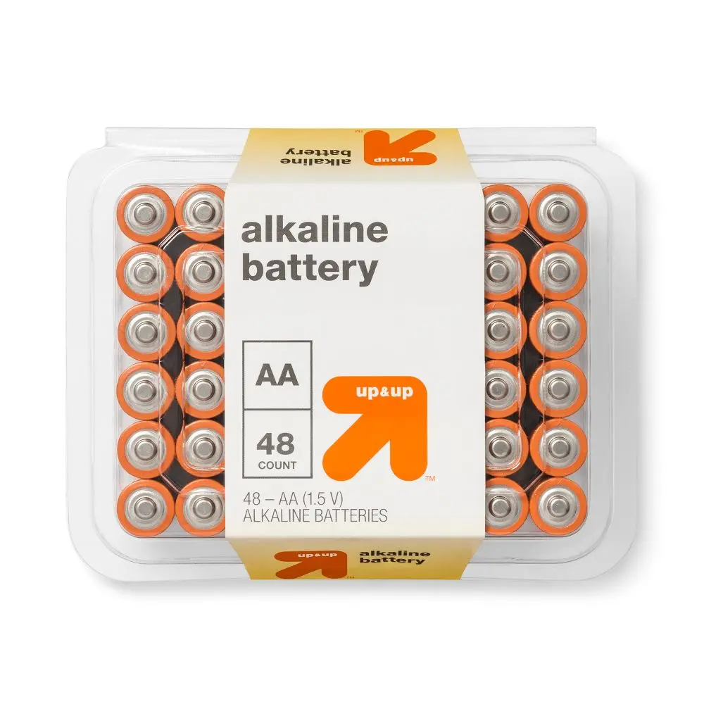 AA Batteries - 48pk Alkaline 1.5V Single-Use Household Batteries for Electronic Devices, up&up Brand, Device