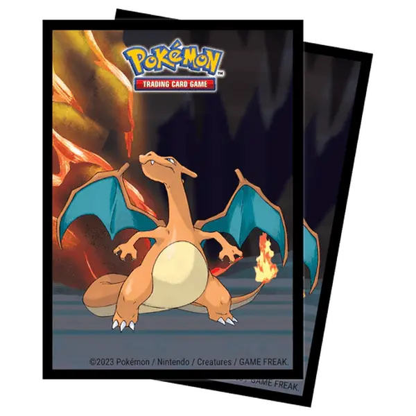 pokemon card sleeves ultra pro Apex Deck Protector Sleeves: Pokemon Neon Kanto- Charizard main image 1
