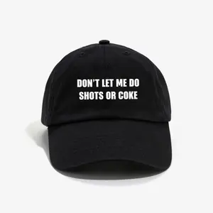 Don't Let Me Do Shorts Or Coke Hat- Shots - Funny Hats- Alcohol - Bar - Gift for Men and Women, Trendy Viral Minimalist Cap