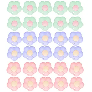 30pcs Flower Shaped Mini Retractable Utility Knives with Keychain Hole for Office Home Craft Use High-Quality ABS Plastic Compact Portable Retractable Blade Versatile Applications