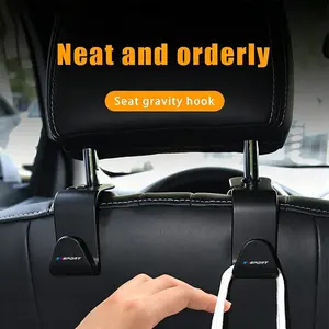 2pcs Multi-Functional Auto Seat Headrest Hanger, Bag Hook Holder for Car Interior, Bmw 3 5 Series, Grocery Storage Accessory