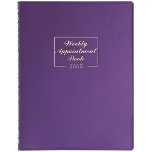 2025 Weekly Appointment Book - Daily Planner 2025 from JANUARY 2025 - DECEMBER 2025, 8.4" x 10.6", 15-Minute Interval, Flexible Leather Cover