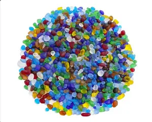 Sea Glass Stones - Colorful Frosted Glass Pebbles Gemstones - Perfect for Aquarium Rocks, Fish Tank Gravel, Vase Fillers, DIY Crafts, and Home Decor (0.9LB/14oz)