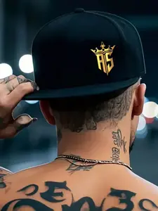 Letter Print Unisex Flat Brim Baseball Cap, Street Style Outdoor Sports Hat, Adjustable, Perfect Gift for Friends