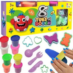 Creative Play Kit，8 Vibrant Sensory Sands (Non-Drying) & Shaping Tools