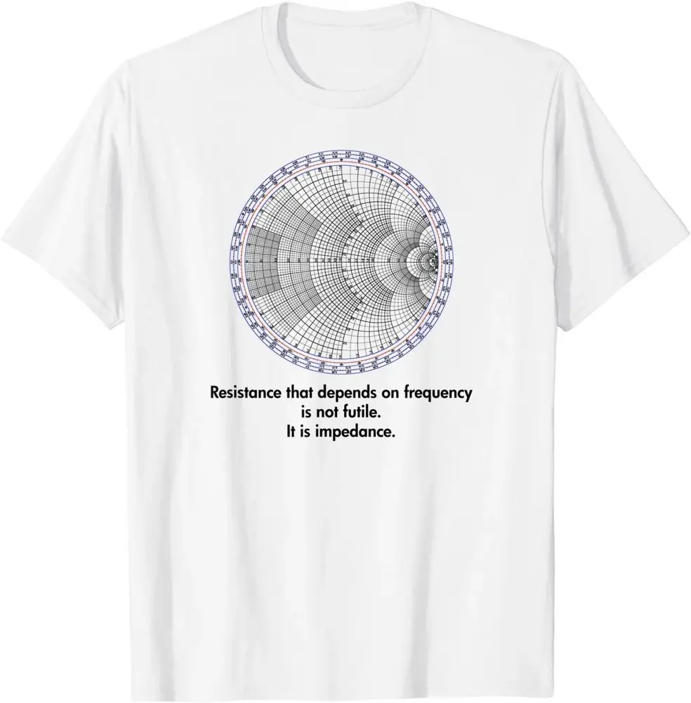 Engineering Humor Graphic Tee - Smith Chart Impedance T-Shirt for Electrical Engineers