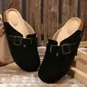 Women's Sandals Round Toe Slippers Cork Footbed Slide Clogs With Adjustable Buckle Slip on Mules Potato Shoes Springfresh Summer Vibes
