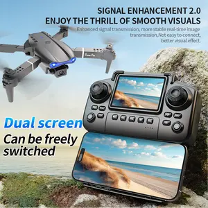 E99 Pro Folding Camera Drone, Portable RC Quadcopter with Quadcopter Design, App Control, LED Lights, Easy-to-Operate Electronics for Adults