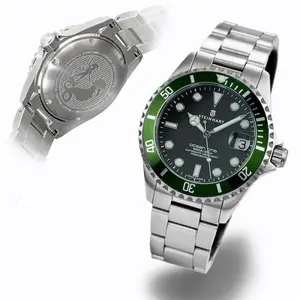 Steinhart Ocean 39 GREEN Automatic Men's Diver Watch Green Bezel Black Dial 103-0725