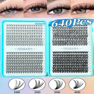 Waterproof Fake Mink Eyelashes, Makeup Cosmetic Daily, Soft Comfortable, Mixed Length 8-16mm, Suitable for All Eye Shapes, Home & Outdoors, Parties, Festivals