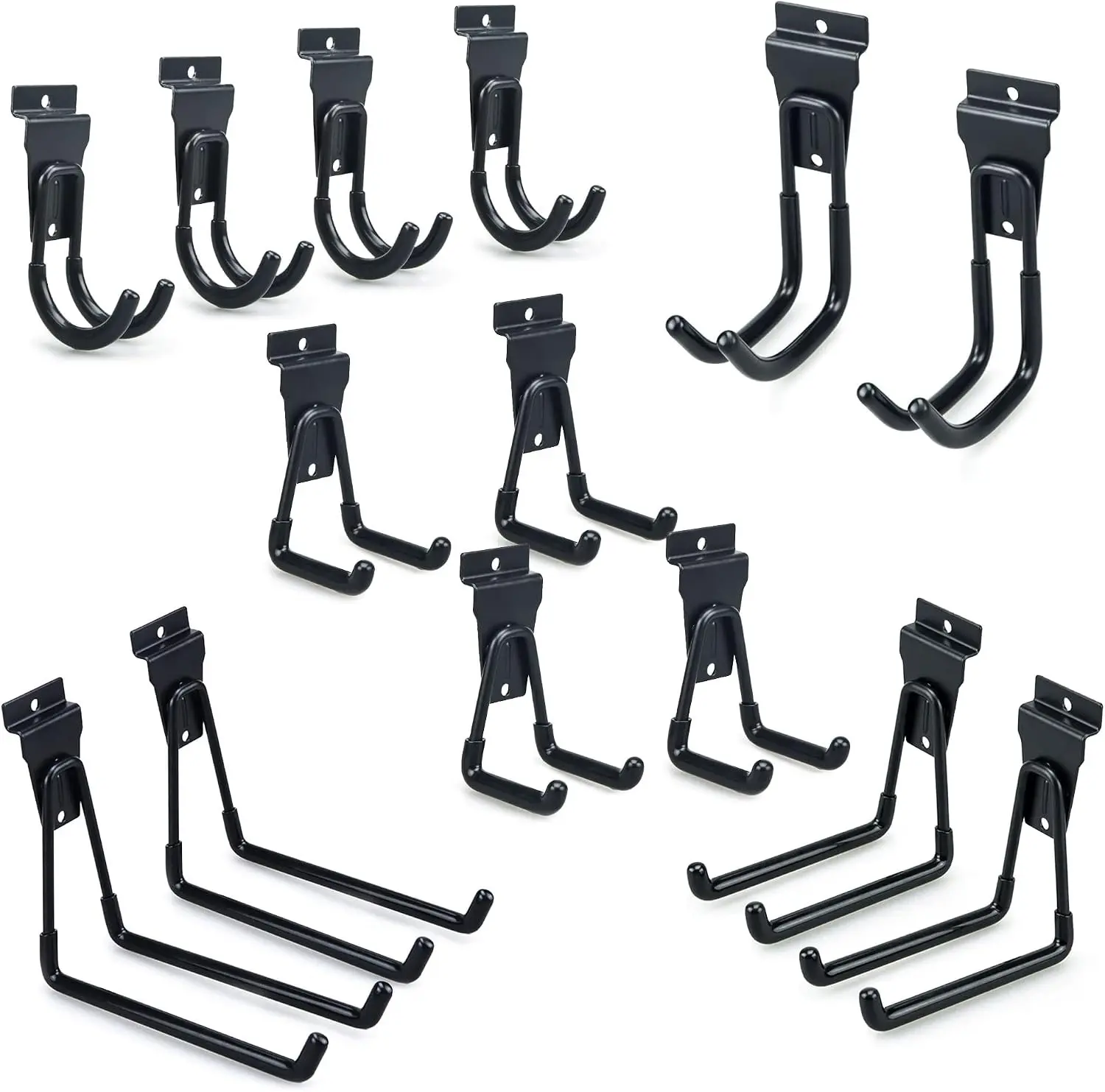 Slatwall Hooks, 14pcs Multi-Size Slat Wall Hanging Hooks