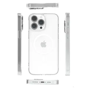 MagSafe iPhone  Case – ESR Military-Grade Protective Clear Case with Magnetic Compatibility, Anti-Yellowing & Drop Protection, Transparent Hybrid Cover Advanced Fashion Full Body Aluminum Phone Lens Protector soft All-Inclusive Anti-Fall Phone Case