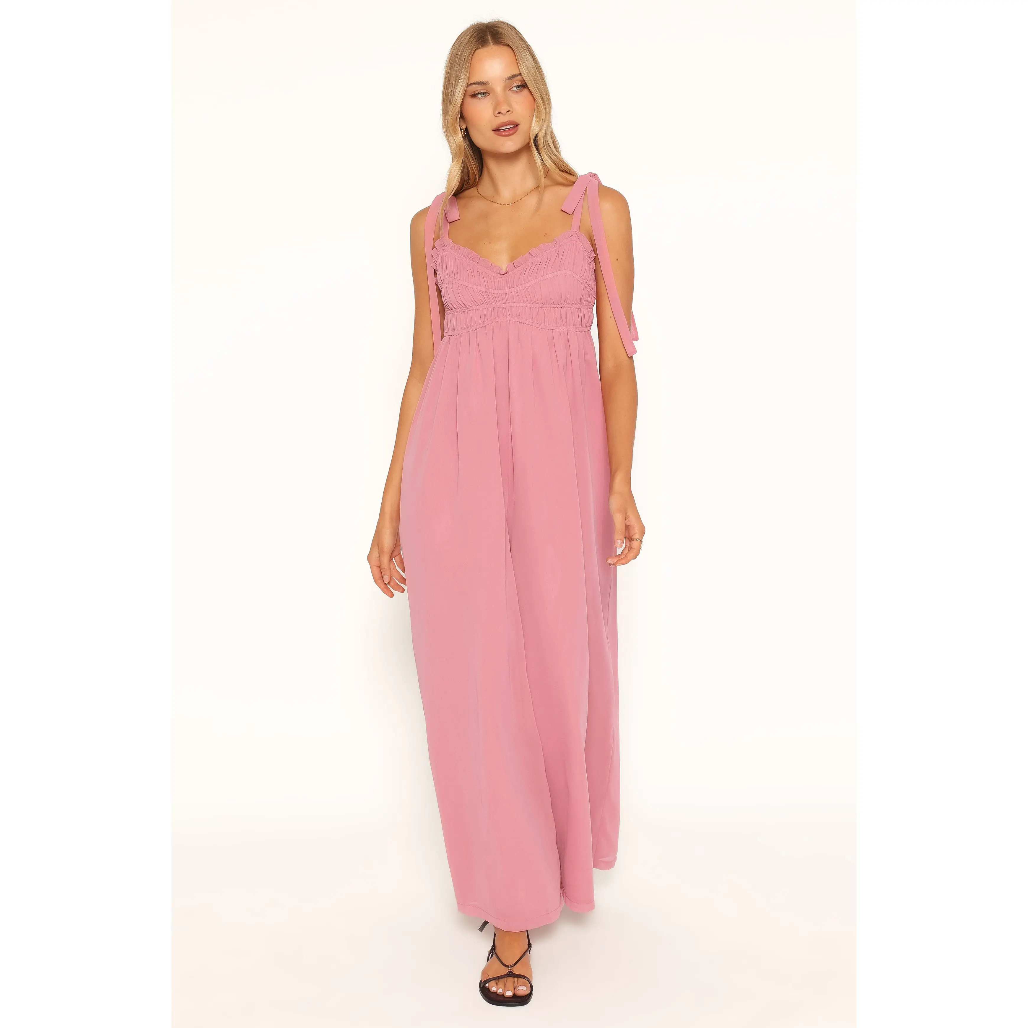 Andie Tie Jumpsuit - Rose Pink