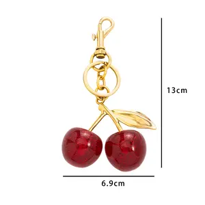 Multi-Color Cherry Pendants, Trendy Bag Charms for Stylish Accessories – Add a Pop of Fun & Sweet Vibe to Your Handbag, Tote or Crossbody, Must-Have Cute Ornaments for Fashion Lovers