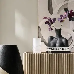 Z Gallerie Figure Vase - Black Decor Matte Lightweight Living Room Decoration Ornaments Modern Plant Vase Decorative Vase