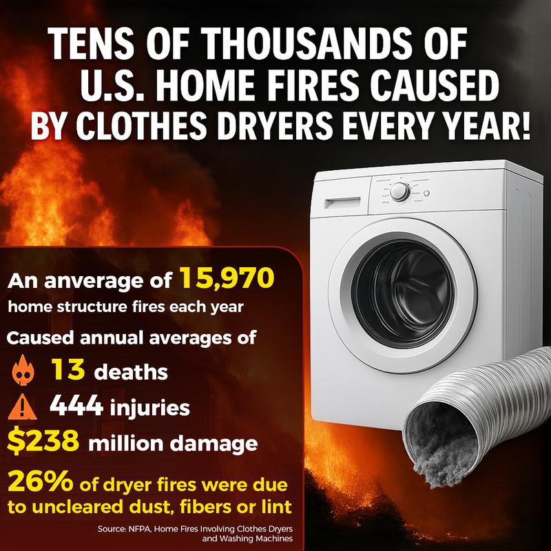 Dryer Vent Cleaner Kit 2 Pieces Compatible with Most Vacuum Cleaners Lint Brush & Hose Attachment with Stretch Universal Connector Quick Lint Remover for Deep Cleaning Machine