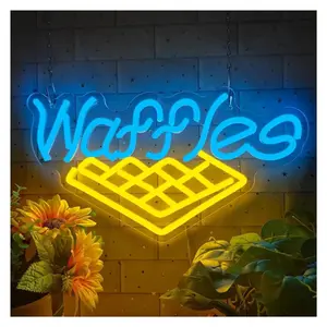 Biscuit Neon Sign Wall Decor Cookies Food Neon Sign Bakery Shop Dessert House Coffee Bar Cafe Shop Kitchen Wall Decor 23x40cm