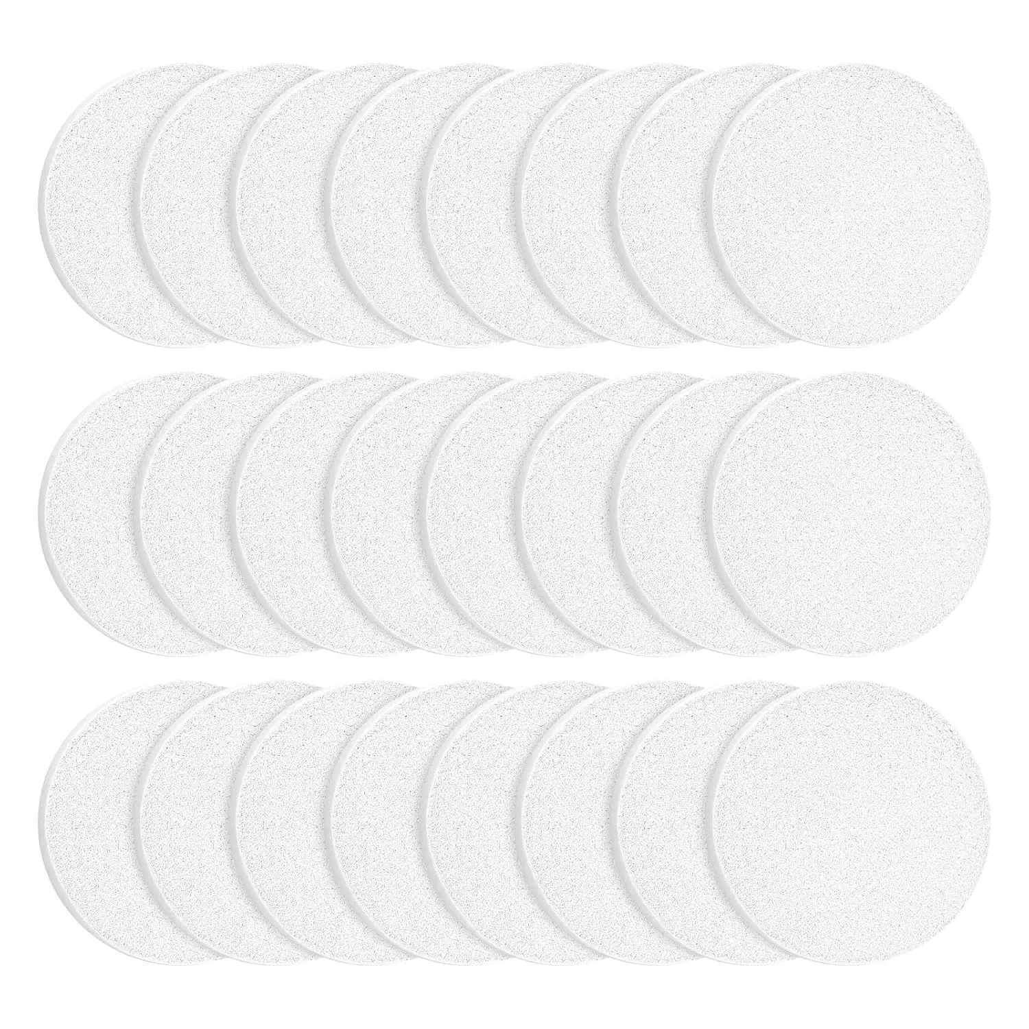 Round Sponge Puff Set 24 Pieces 2.2 Inch Soft Mini Facial Loose Powder Blender Pads Applicator For Liquid Foundation Setting Holder Makeup Beauty Cosmetic Cleanser Washing (White)