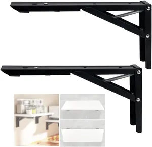 Wall Table Fold down Hinge,90 Degree Self-Locking Folding Hinge,Save Space Drop Leaf Table Hinges,Shelf Brackets Locking Hinges 90 Degree for Wall Folding Racks,Etc ANTEISI