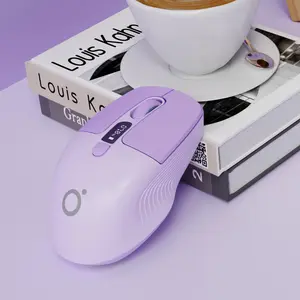 EWEADN Q1 Wireless Mouse, USB Rechargeable Dual Mode Silent Mouse, Compact & Portable Mouse with Power Display, Ideal for Office, Gaming, and Home Use