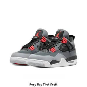 Gray & Red Breathable Mesh Sneakers - Trendy Chunky Sole Casual Shoes for Men Women, Fashion Streetwear Footwear