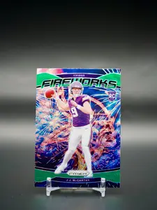 PANINI 2024 Prizm Sparkle #18 JJ McCarthy Green Wave Rookie Sports Trading Card, Collectible Sports Card, Sports Cards