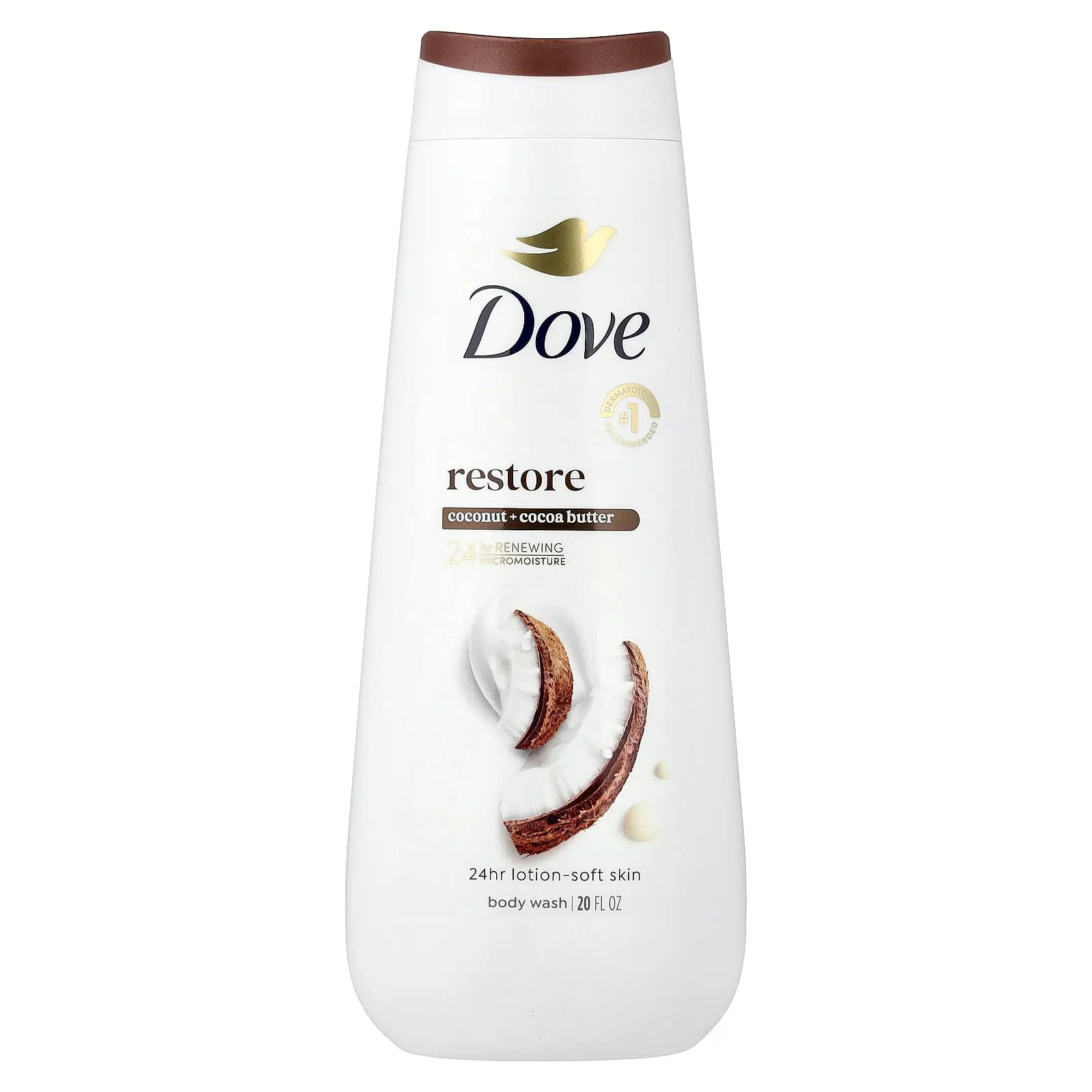 Dove Restore Body Wash, Coconut + Cocoa Butter, 20 fl oz (591 ml)