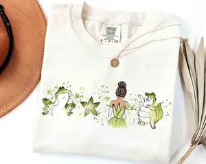 Comfort Colors New Orleans Princess Shirt, Watercolor Frog Bayou Tee, Retro Nola Girl Trip, Fairytale Aesthetic, Magic Vacation Outfit