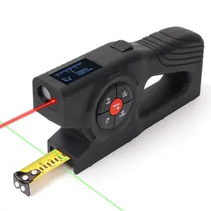 393Ft Digital Tape Measure with Laser 3-in-1 Recharge Laser Measuring Tape with Auto Lock & Woodworking Marking Guide​, Waterproof & Rechargeable Outdoor Distance Measurement​, Gift for DIY Dads