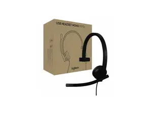 Logitech H570e USB Headset With Microphone for PC and Mac, USB-C Wired Headset With Mono Sound, Noise-Canceling Mics and Inline Controls, Certified for Microsoft Teams, Black - Microsoft Teams Certifi