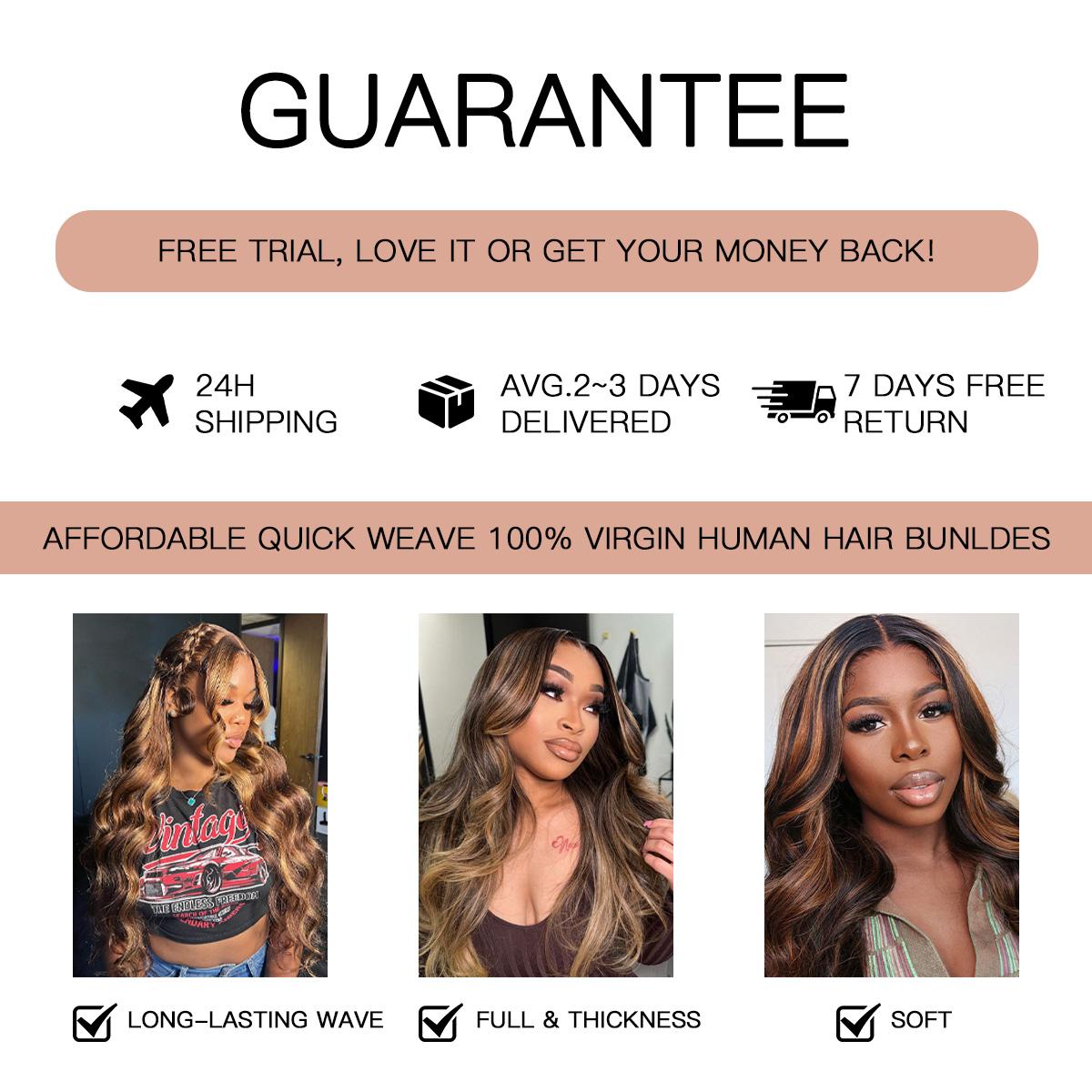 [Wequeen]  Pre-colored #FB30 2"x6" Lace Closure #P4/27 Highlight Upgrade Body Wave Transparent Lace 14-18inch Budget Friendly