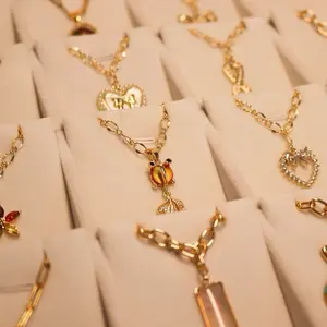 Custom Gold Plated Single Charm Necklace