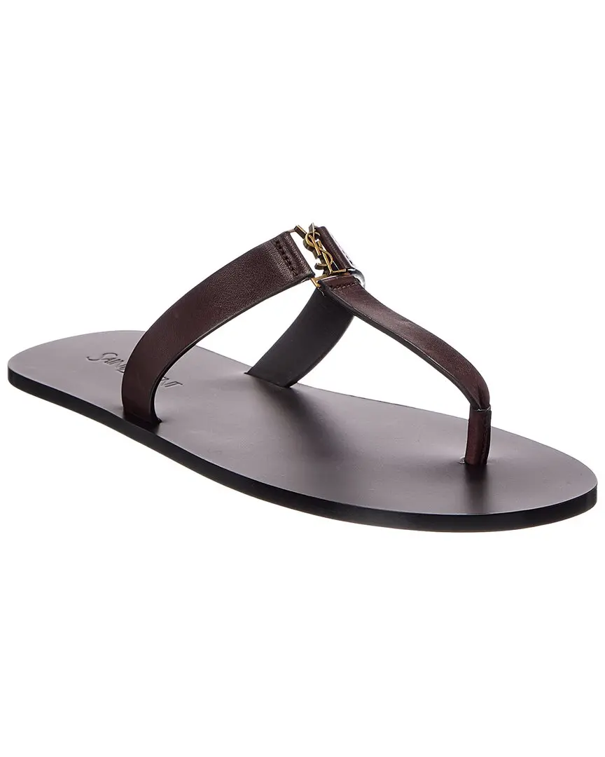 Saint Laurent Babylone Leather Sandal
