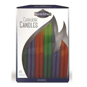 Multicolored Hanukkah Candles