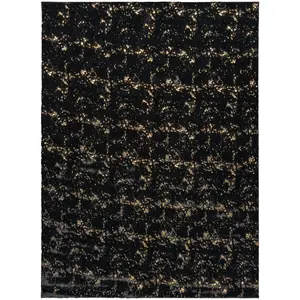 Cozy Shimmer CSH01 Black Gold Rug