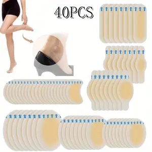 40 Pieces Gel Blister Bandages for Feet,7 Sizes Hydrocolloid Blister Cushions Pads for Feet Prevention,Adhesive Waterproof Bandages for Fingers,Toes Heels,Hiking,Seal Guard Pads Manicure Nail