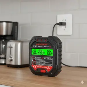 Professional Voltage Tester & RCD GFCI Outlet Analyzer - Multifunctional Electrical Tool for Home Safety, Detects Grounding, Polarity, Leakage with Reliable Accuracy