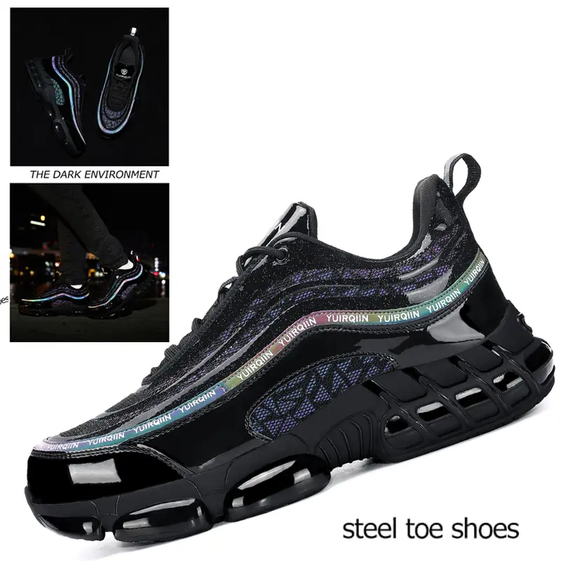 Men's & Women's Steel Toe Trainers - Lightweight, Puncture-Proof, Round Toe Anti-Skid Work & Safety Footwear, Water Resistant All Seasons Shoes for Women, Construction, Warehouse Use,outdoorfun